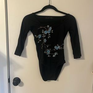 Ballet Rosa 3/4 sleeve leotard.